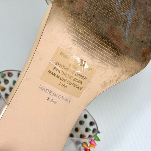 STEVE MADDEN‎ Acrylic Heels Womens 8.5 Bubble Spike Rainbow Pride Rave Party Y2K - Picture 10 of 11